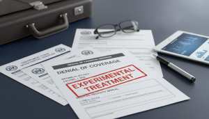 Experimental treatment coverage denial: appeal medical necessity