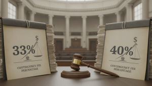 Contingency Fee Percentages: 33% vs 40% Explained